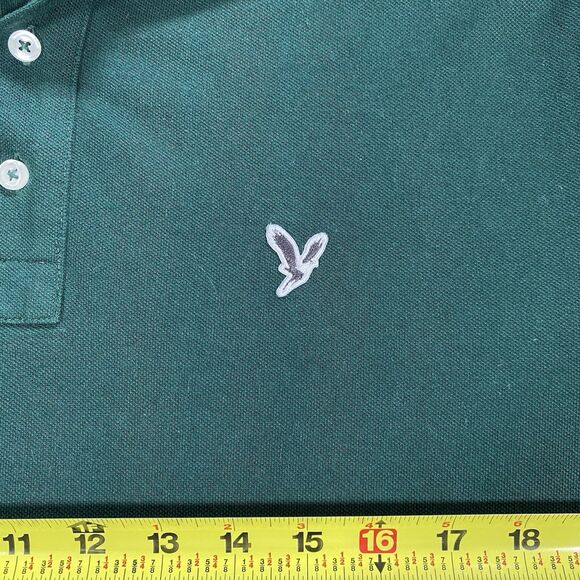 American Eagle Outfitters Men's Sz M Forest Green Cotton Polo Logo Preppy NWT - Picture 5 of 6